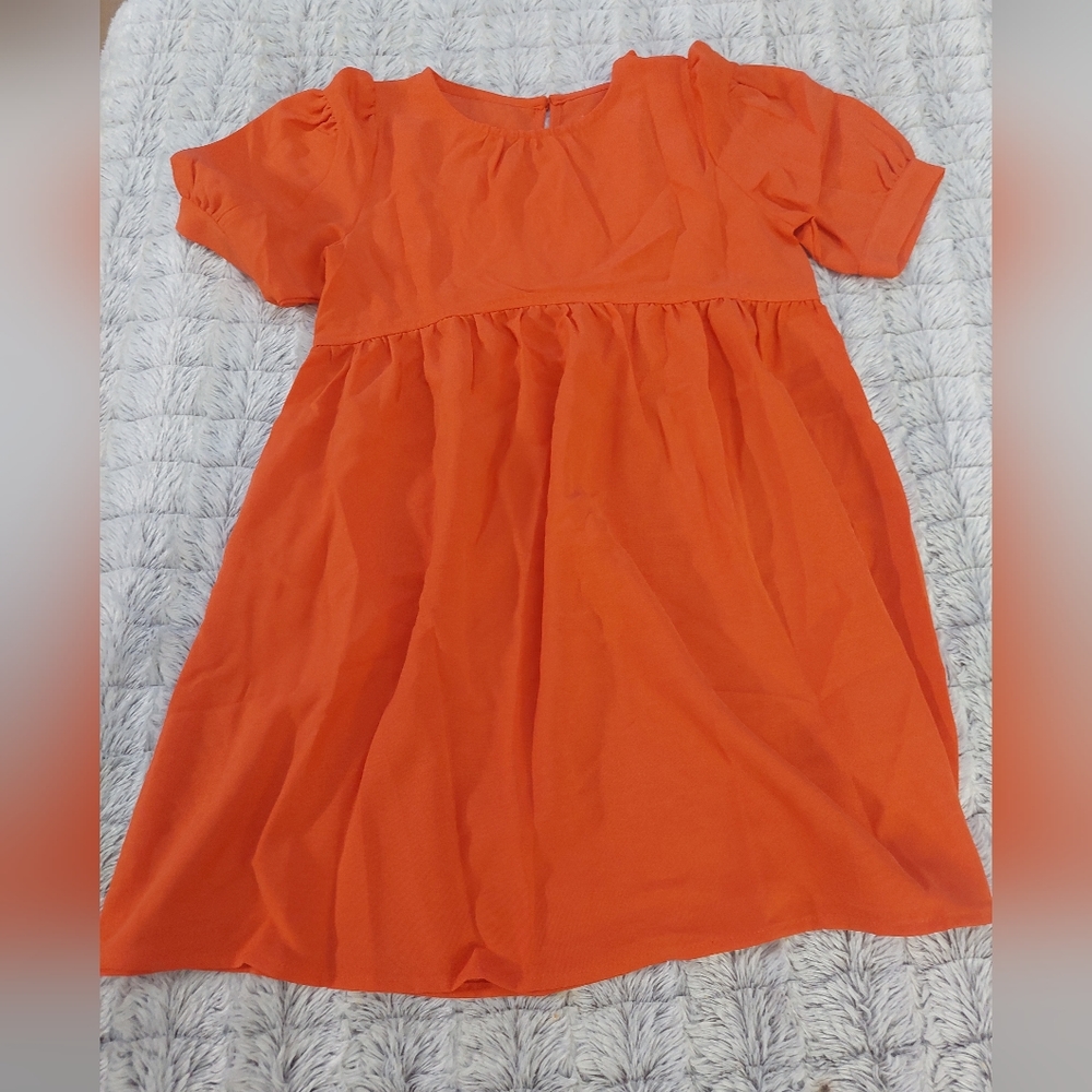 NWot‎ girls puffed sleeve high waist dress
